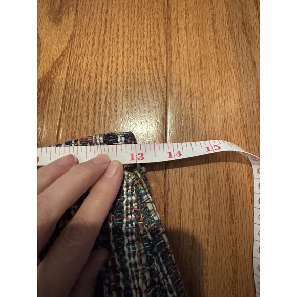 Maeve By Anthropologie Fringed Tweed Pencil Skirt Size 0 Petite Colorful Fun - Picture 8 of 10